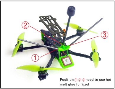 Eachine - Novice IV - Installing antenna mount and Battery anti-slip mat Installing antenna mount and Battery anti-slip mat