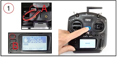 Eachine - Novice IV - Start FPV Flight - Step 1 - Turn on the radio Start FPV Flight - Step 1 - Turn on the radio