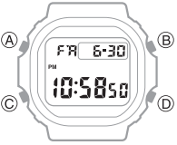CASIO - G-SHOCK DW5-600 - Tastenbedienung Tastenbedienung