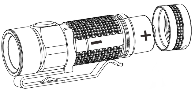 OLIGHT - S1 BATON - Εγκατάσταση μπαταρίας Εγκατάσταση μπαταρίας