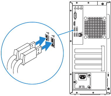 Dell - Vostro 3650 - Klaviatura va sichqonchani ulash Klaviatura va sichqonchani ulash