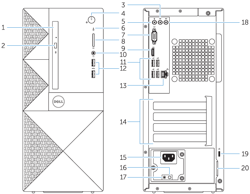 Dell - Vostro 3650 - Xususiyatlar Xususiyatlar