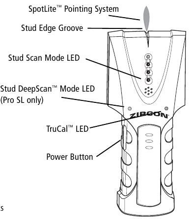 Zircon - StudSensor SL - Yksikön yleiskatsaus Yksikön yleiskatsaus