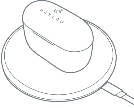 Haylou - GT5 - Cómo Cargar - Usando la Carga Inalámbrica Cómo Cargar - Usando la Carga Inalámbrica