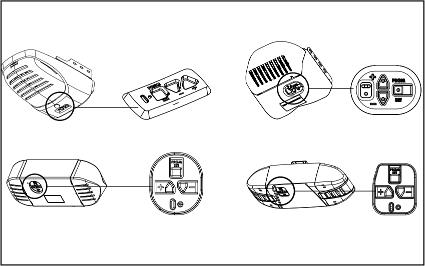 Overhead Door - Consola de pared inalámbrica - 4 tipos de almohadillas de botones de programación 4 tipos de almohadillas de botones de programación