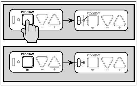 Overhead Door - Consola de pared inalámbrica - Colocación del operador en modo de programación Colocación del operador en modo de programación