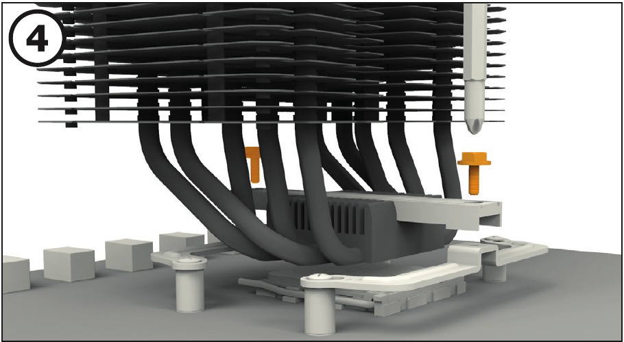 BE QUIET! - SHADOW ROCK 3 - AMD: AM5/AM4 - Montaż chłodzenia procesora AMD: AM5/AM4 - Montaż chłodzenia procesora