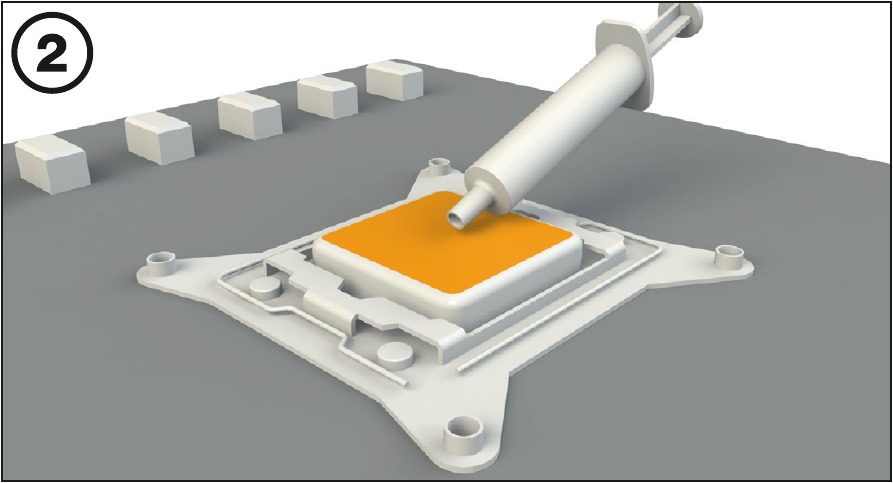 BE QUIET! - SHADOW ROCK 3 - Intel LGA 2011/2066 - Rozprowadzanie pasty termoprzewodzącej Intel LGA 2011/2066 - Rozprowadzanie pasty termoprzewodzącej