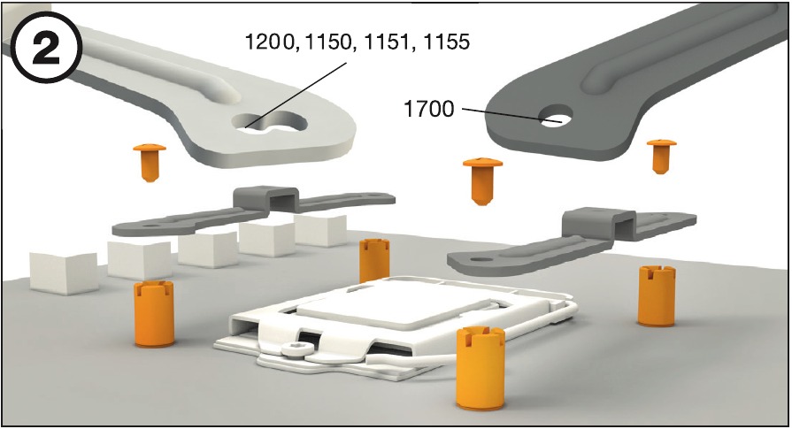 BE QUIET! - SHADOW ROCK 3 - LGA 1700/1200/115 - Instalacja uchwytów montażowych LGA 1700/1200/115 - Instalacja uchwytów montażowych