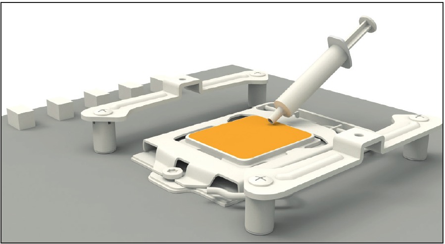 BE QUIET! - SHADOW ROCK 3 - LGA 1700/1200/115 - Rozprowadzanie pasty termoprzewodzącej LGA 1700/1200/115 - Rozprowadzanie pasty termoprzewodzącej