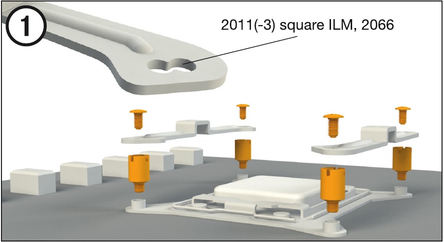 BE QUIET! - SHADOW ROCK 3 - LGA 2011/2066 - montaż ramy montażowej chłodzenia LGA 2011/2066 - montaż ramy montażowej chłodzenia