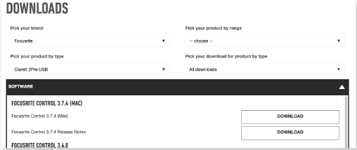 Focusrite - Clarett 2Pre USB - Ohjelmiston asennus Ohjelmiston asennus