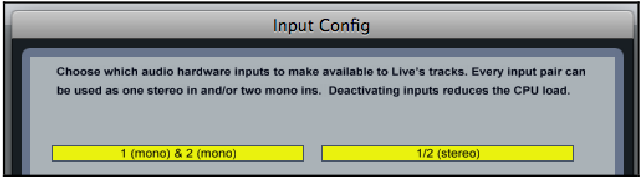 Focusrite - Saffire 6 USB - Konfiguracija vhoda panela Ableton Live Preferences Konfiguracija vhoda panela Ableton Live Preferences