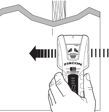 Zircon - StudSensor Pro LCD - FINDING A STUD - Step 3 FINDING A STUD - Step 3