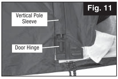 Coleman - ELITE WEATHERMASTER TENT - Saranoitu, jäykkä ovi - Vaihe 1 Saranoitu, jäykkä ovi - Vaihe 1