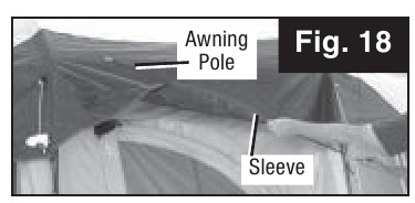 Coleman - ELITE WEATHERMASTER TENT - Sadesuojan kiinnittäminen, vaihe 2 Sadesuojan kiinnittäminen, vaihe 2