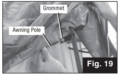 Coleman - ELITE WEATHERMASTER TENT - Sadesuojan kiinnittäminen, vaihe 3 Sadesuojan kiinnittäminen, vaihe 3