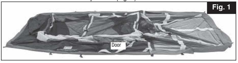 Coleman - ELITE WEATHERMASTER TENT - Teltan pystyttäminen, vaihe 1 Teltan pystyttäminen, vaihe 1
