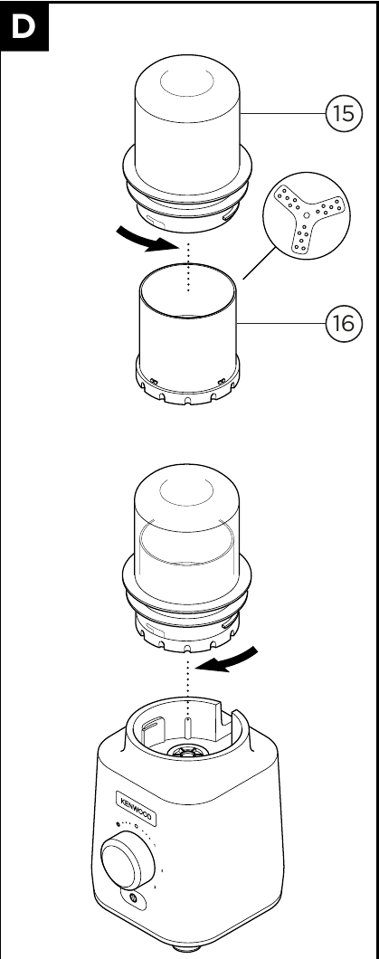 Kenwood - BLP41 - Үккіш (егер жеткізілсе) Үккіш (егер жеткізілсе)