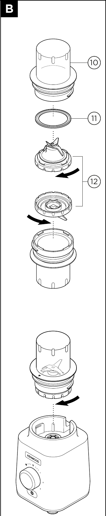 Kenwood - BLP41 - Мульти ұнтақтағыш (егер жеткізілсе) Мульти ұнтақтағыш (егер жеткізілсе)