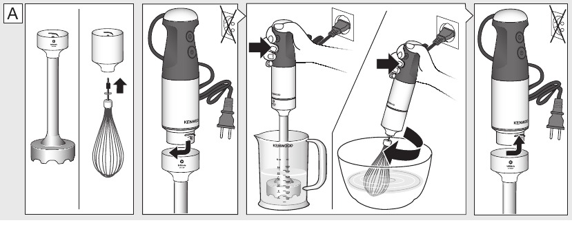 Kenwood - Triblade XL HBM40 - Hoe het apparaat te gebruiken - Staafmixervoet Hoe het apparaat te gebruiken - Staafmixervoet