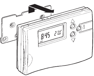 Honeywell - CM61NG - Removendo o dispositivo do suporte de parede Removendo o dispositivo do suporte de parede