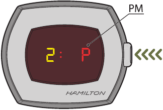 HAMILTON - AMERICAN CLASSIC PSR - Kuweka saa (AM/PM) Kuweka saa (AM/PM)