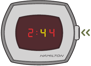 HAMILTON - AMERICAN CLASSIC PSR - Kuweka tarakimu ya makumi ya dakika Kuweka tarakimu ya makumi ya dakika