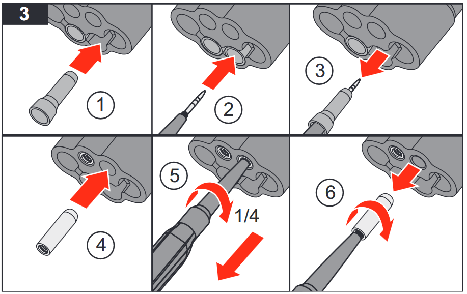 Fluke - T90 - Uç aksesuarlarının nasıl saklanacağı ve alınacağı Uç aksesuarlarının nasıl saklanacağı ve alınacağı