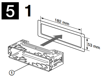 Sony - CDX-GT20W - Installazione nel cruscotto - Fase 1 Installazione nel cruscotto - Fase 1
