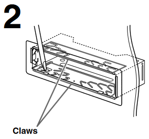 Sony - CDX-GT20W - Installazione nel cruscotto - Fase 2 Installazione nel cruscotto - Fase 2