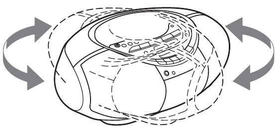 Sony - CFD-S350 - Suuntaa soitin uudelleen parantaaksesi AM-vastaanottoa Suuntaa soitin uudelleen parantaaksesi AM-vastaanottoa