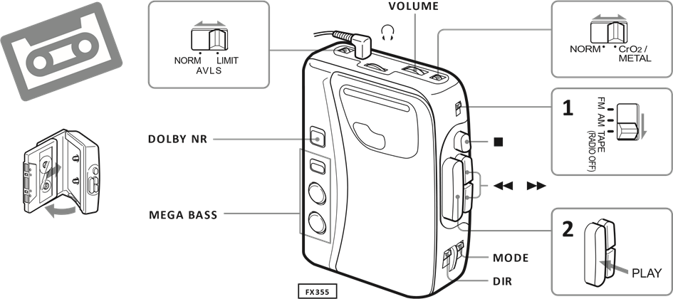 Sony - Walkman WM-FX355 - Descripción general Descripción general