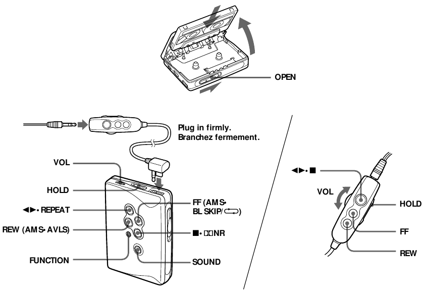 Sony - Walkman WM-EX505 - Luajtja e një Kasete Luajtja e një Kasete