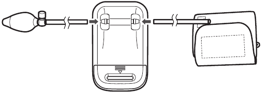 Omron - S1 - Vložte vzduchové hadičky do vzduchových konektorů. Vložte vzduchové hadičky do vzduchových konektorů.