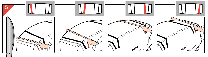 Philips - HR 2577 - Kunoa visu - Hatua ya 2 Kunoa visu - Hatua ya 2