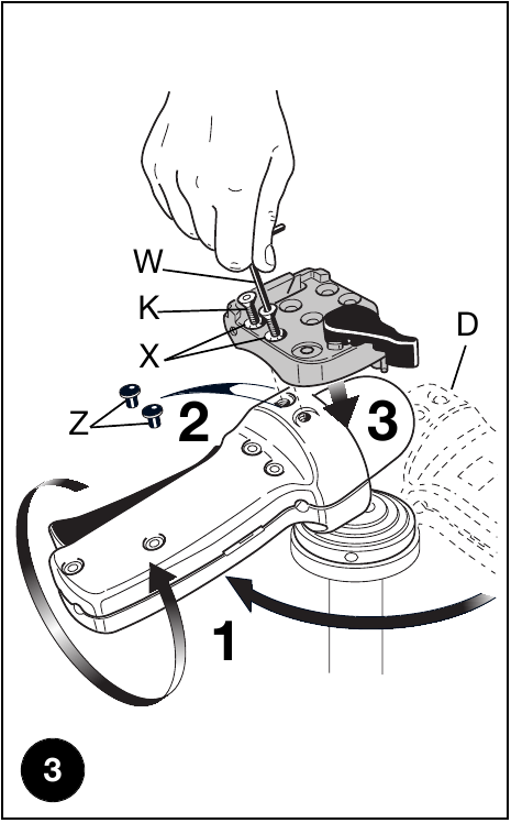 Manfrotto - 322RC2 - Configuración de la rótula para uso con la mano izquierda - Paso 2 Configuración de la rótula para uso con la mano izquierda - Paso 2