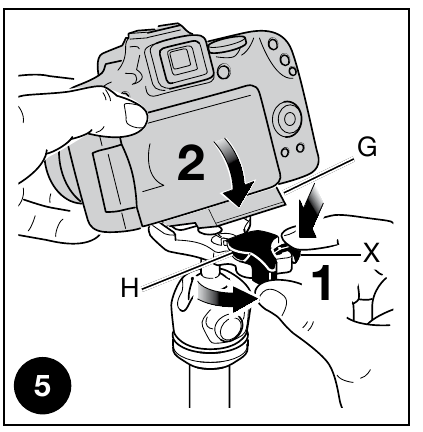 Manfrotto - MKBFR1A4B-BH - MOUNTING THE CAMERA ON THE HEAD - Step 1 MONTIMI I KAMERËS NË KOKË - Hapi 1