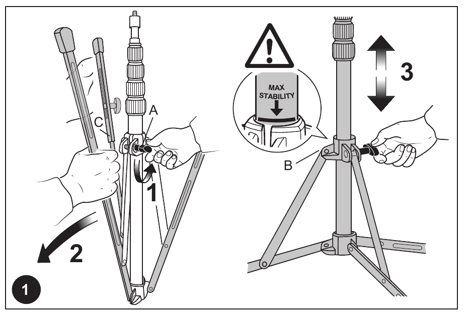 Manfrotto - MS0490C - КАК ОТКРЫТЬ ОСНОВАНИЕ КАК ОТКРЫТЬ ОСНОВАНИЕ
