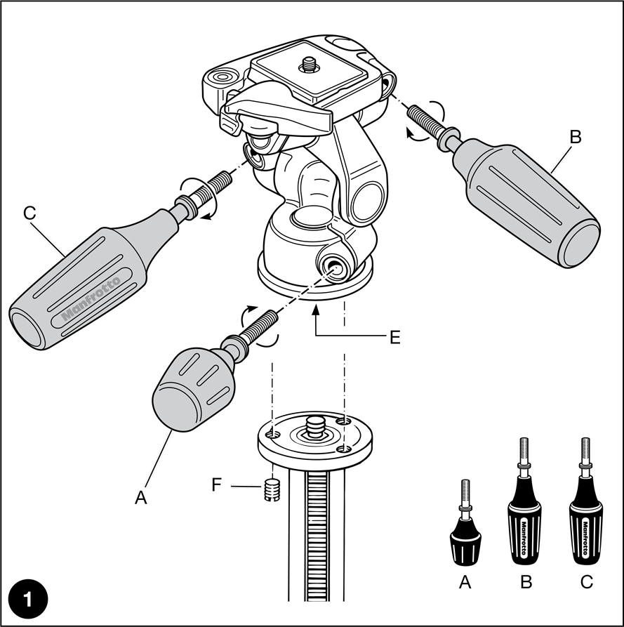 Manfrotto - 804RC2 - MONTIMI I KOKËS NË TRIPOD MONTIMI I KOKËS NË TRIPOD