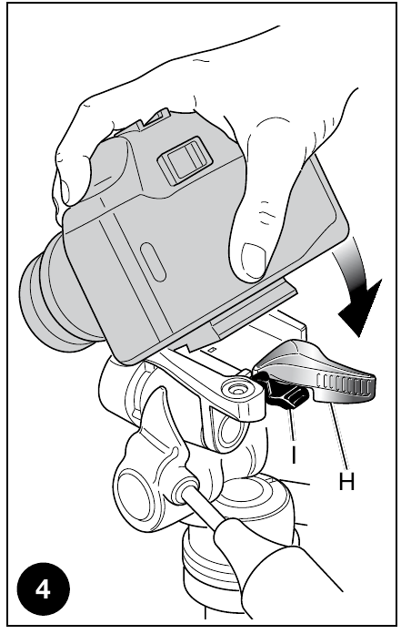 Manfrotto - 804RC2 - MONTIMI I KAMERËS NË KOKË - Hapi 1 MONTIMI I KAMERËS NË KOKË - Hapi 1