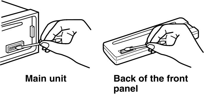 Sony - CDX-GT09 - Limpieza de los conectores Limpieza de los conectores