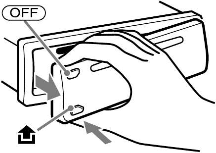 Sony - CDX-GT09 - Extracción del panel frontal Extracción del panel frontal