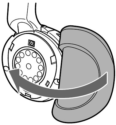 Sony - MDR-IF0140 - Așezați noua cupă pentru ureche în jurul carcasei. Așezați noua cupă pentru ureche în jurul carcasei.