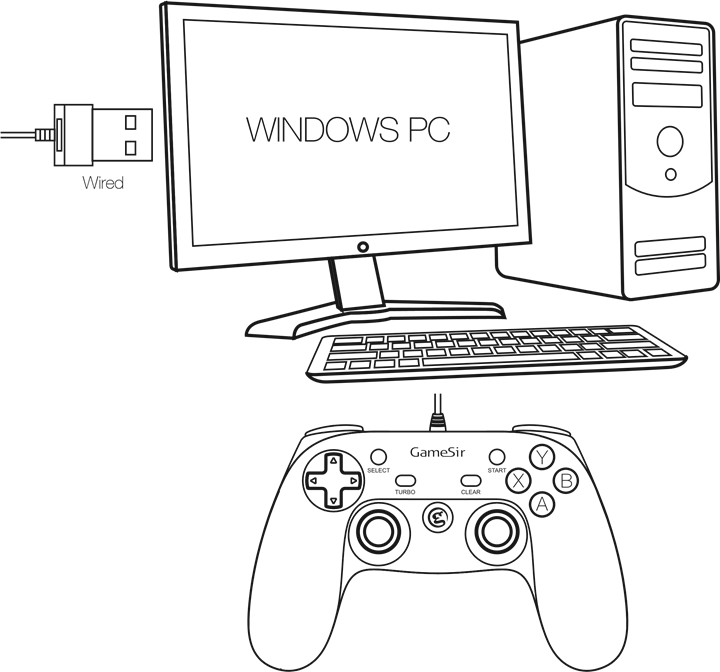 GameSir - G3w - WINDOWS PC ҚҰРЫЛҒЫСЫНА ҚОСЫЛУ WINDOWS PC ҚҰРЫЛҒЫСЫНА ҚОСЫЛУ
