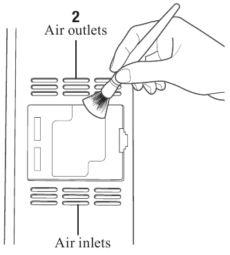 Oreck - AirInstinct AIR108 - A levegőérzékelő tisztítása – 2. lépés A levegőérzékelő tisztítása – 2. lépés