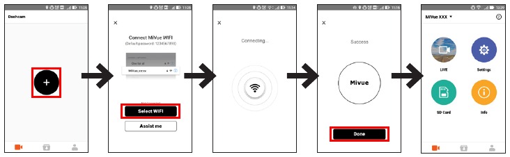 Mio - MiVue 795 Series - Setting up a WIFI connection Setting up a WIFI connection