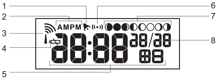 Oregon Scientific - BAR688HGA - LCD-ekraan - kella / äratuse ala LCD-ekraan - kella / äratuse ala