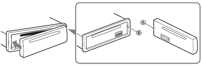 Sony - CDX-GT420IP - Etupaneelin kiinnittäminen Etupaneelin kiinnittäminen