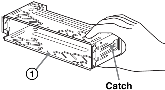 Sony - CDX-GT420IP - Kiinnikkeen käsittely Kiinnikkeen käsittely